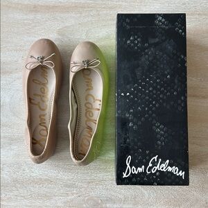 Sam Edelman Felicia Ballet Flat in Nude Leather NEW